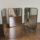 Triptych barber mirror, 1960, houndstooth back