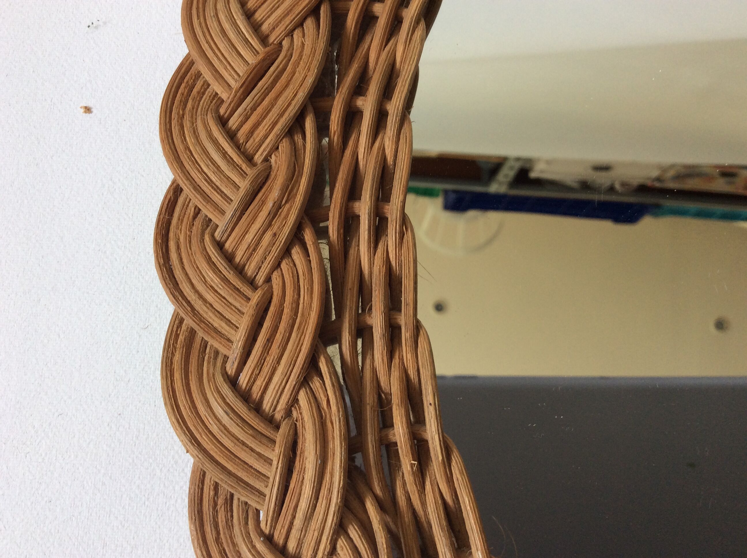 Wicker mirror 40x40cm