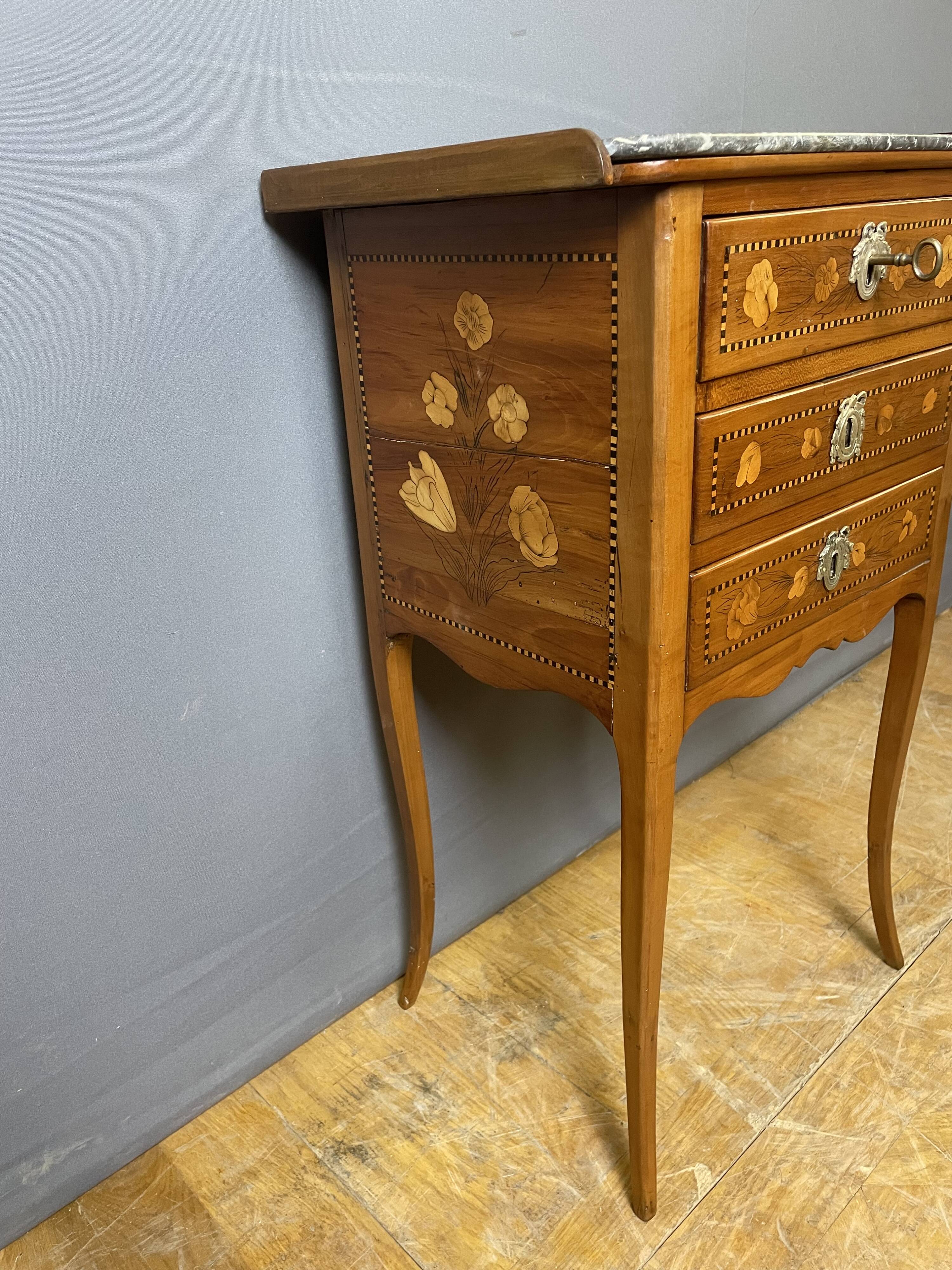 Louis XV period bedside table in cherry wood