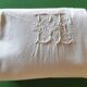 Antique monogrammed fabric