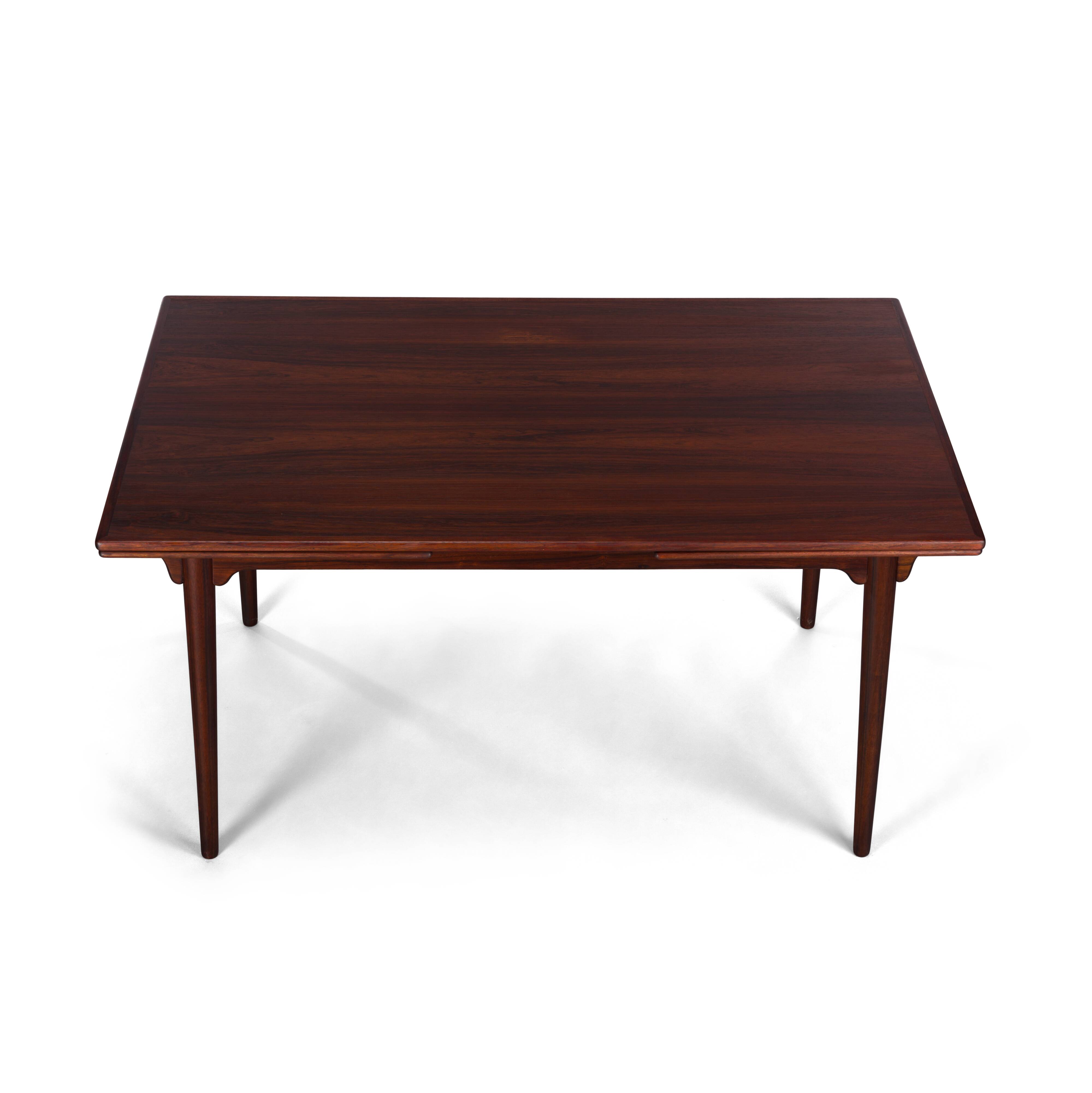 Danish gunni extendable rosewood model 54 dining table for Omann Jun Møbelfabrik, 1960s