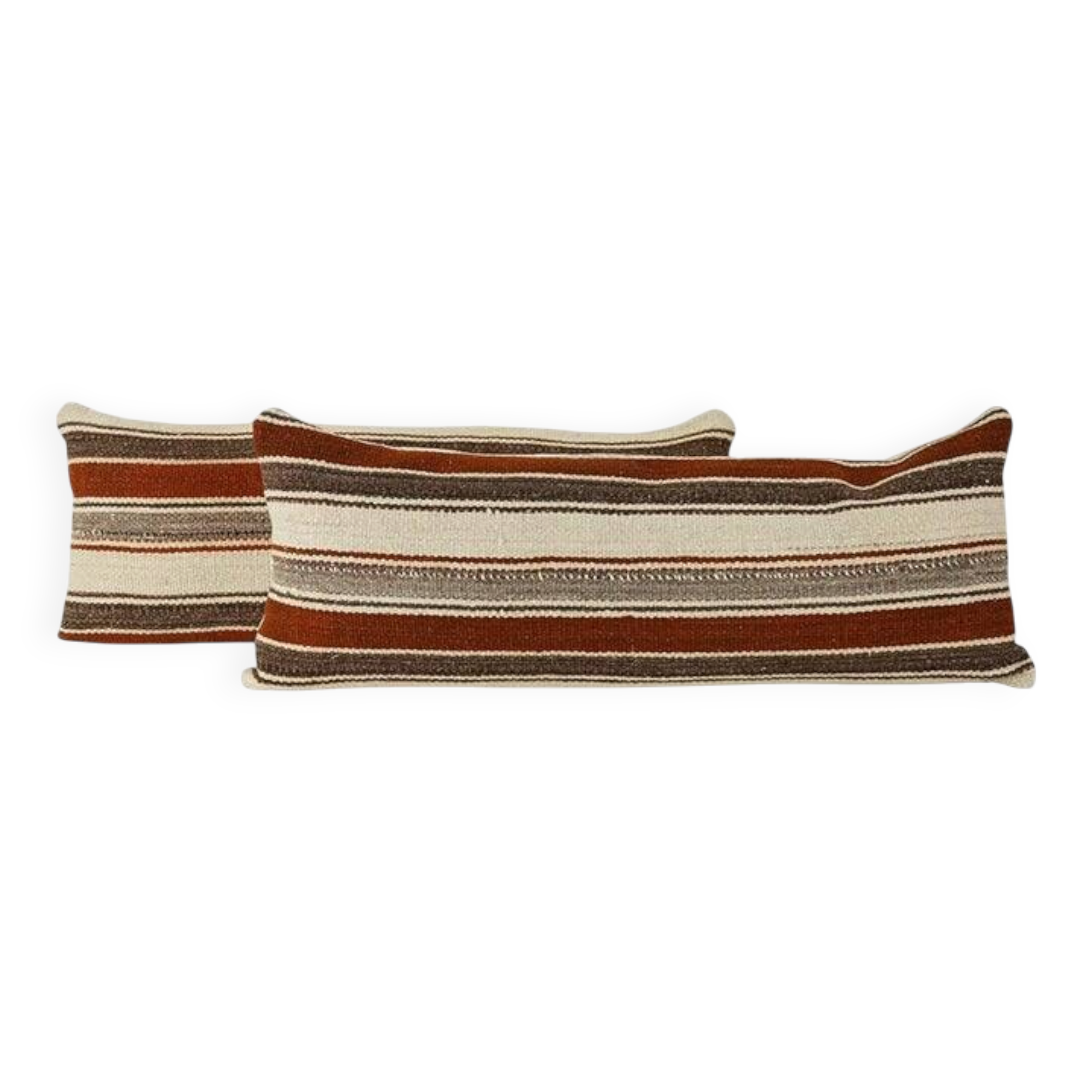 Set of 2 vintage kilim cushion covers 41x102 cm