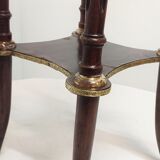 Auxiliary table made of wood, marble and brass, France 1950