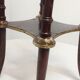Table auxiliaire en bois, marbre et laiton, France années 1950