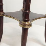 Auxiliary table made of wood, marble and brass, France 1950