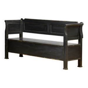 banc en pin ancien à