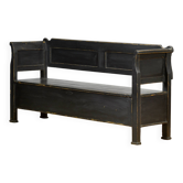 Antique pine drop-top bench, 1900s