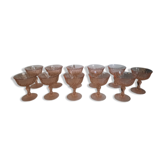 Rosaline 70's Luminarc Champagne Cups in Arcoroc