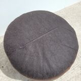 Pouf cuir en parchwork