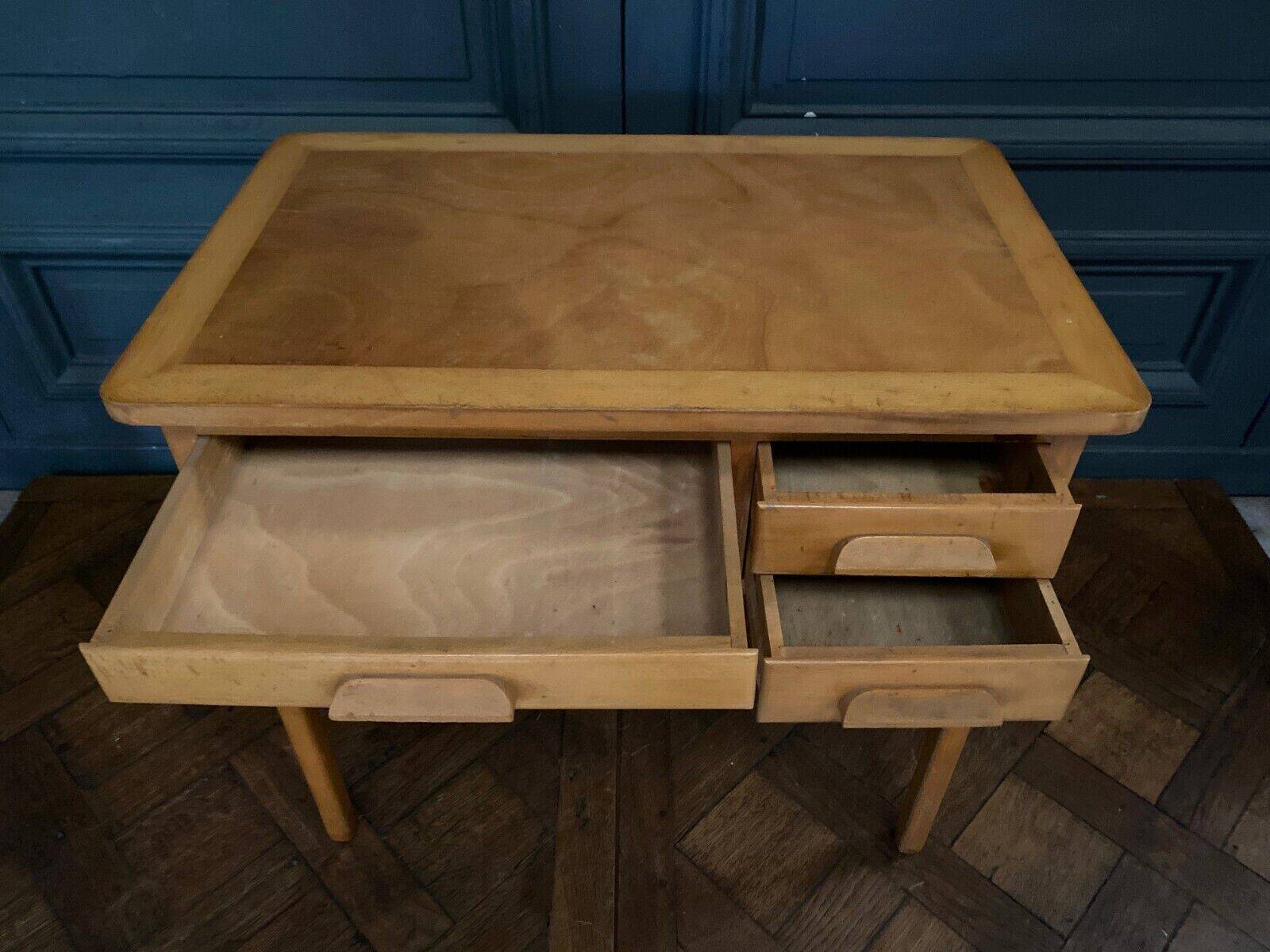 Small children's desk Forbo French design three drawers 1960