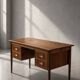 Vintage Scandinavian modern teak desk from the 1960s with drawers.