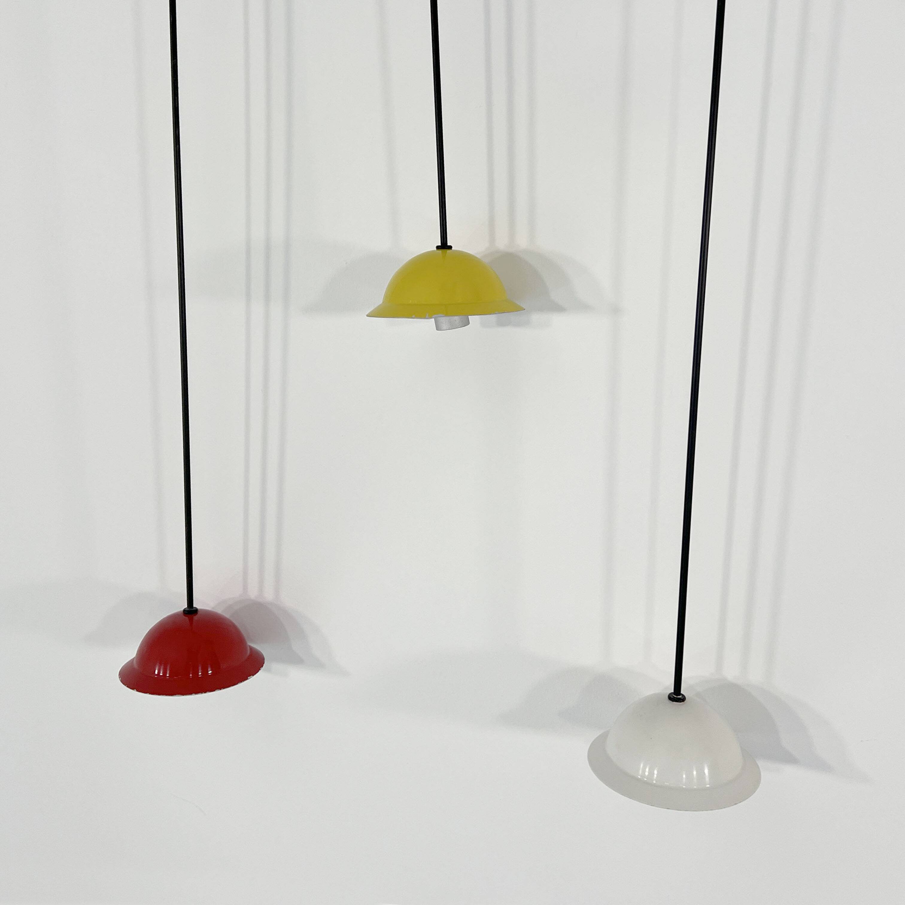 Set of 3 Pendant Lamps from Stilnovo, 1980