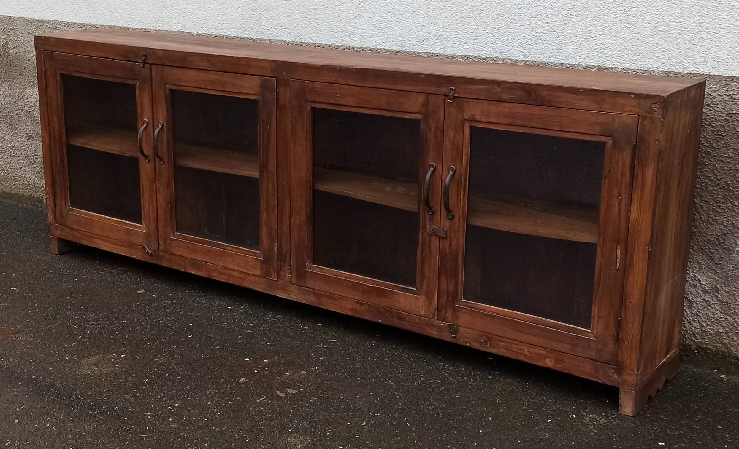 Wooden glass sideboard