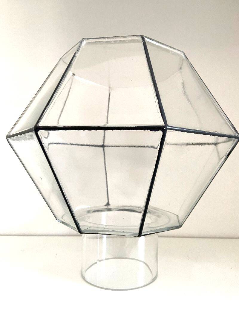 Glass Shade Globe Vintage Ceiling Lamp Glashütte Limbourg Germany