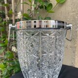 Crystal and chrome metal cooling bucket
