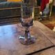 Soliflore en verre fumé texturé. Années 70