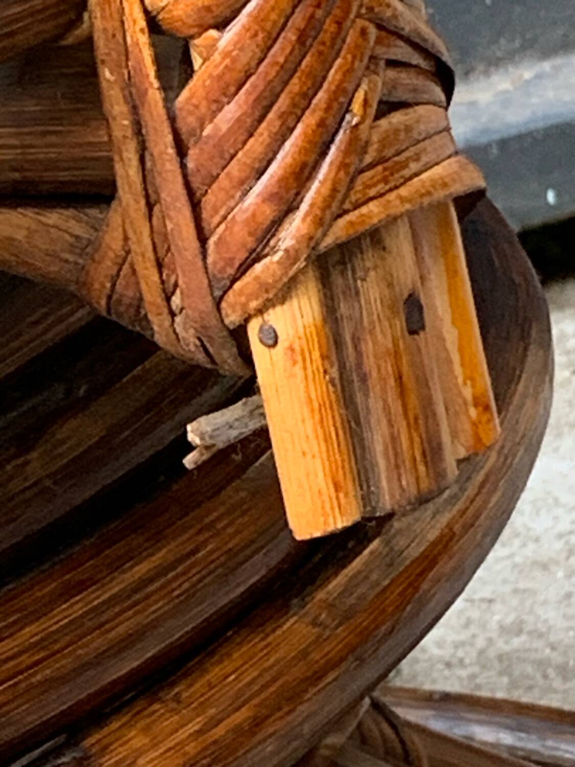 Emmanuelle rattan armchair Peacock 1960