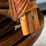 Fauteuil Emmanuelle rotin Peacock 1960