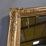 Important gilded wooden mirror, Restoration style – 19th century