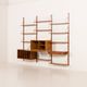 Preben Sorensen shelving unit with vinyl records cabinet for PS System, Randers, Denmark 1960s