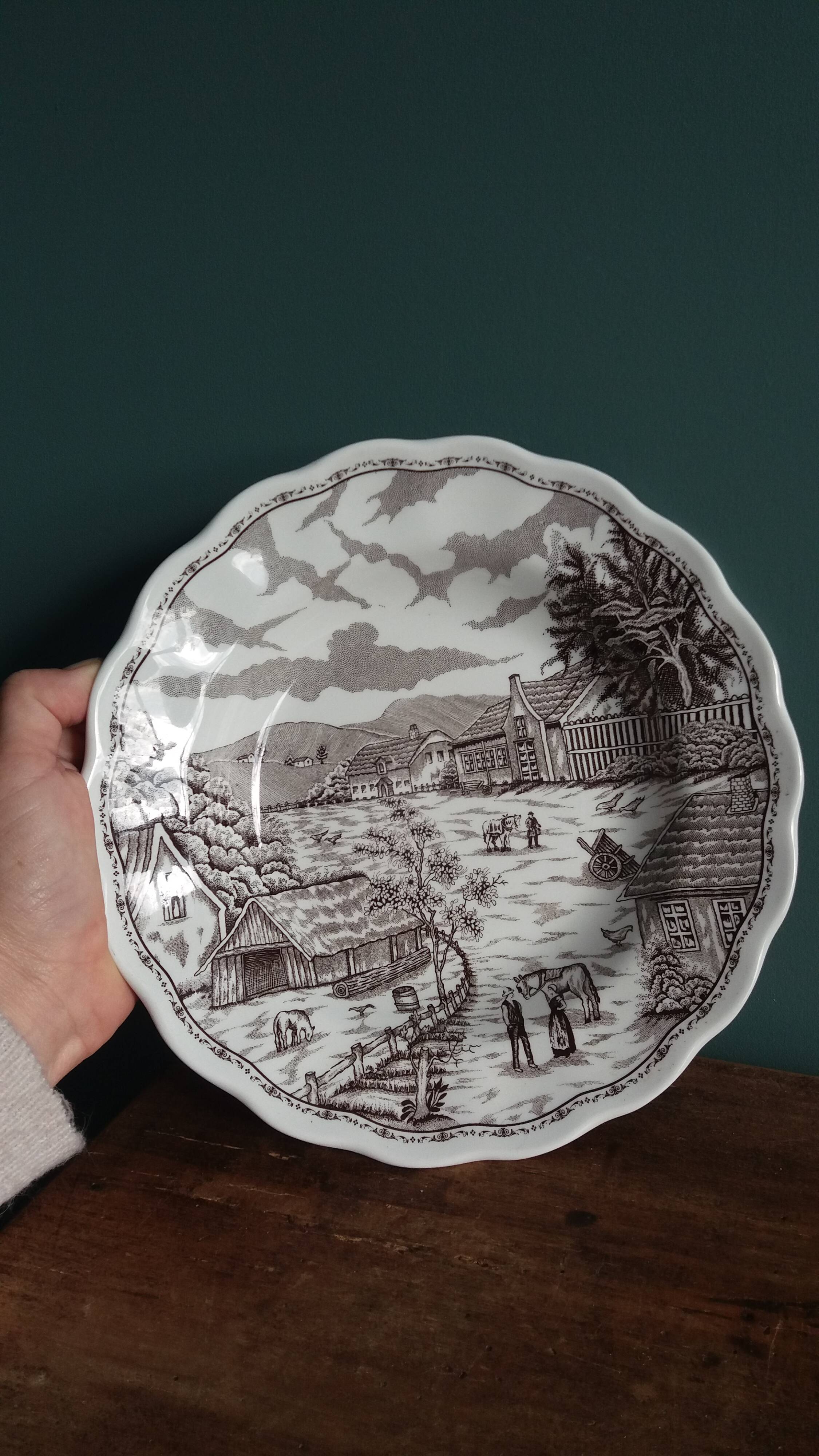 Decorative plates English landscape, Fontebasso Italy