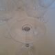 9 crystal water glasses from Baccarat Magenta Grain De Riz, height 15.5 cm.