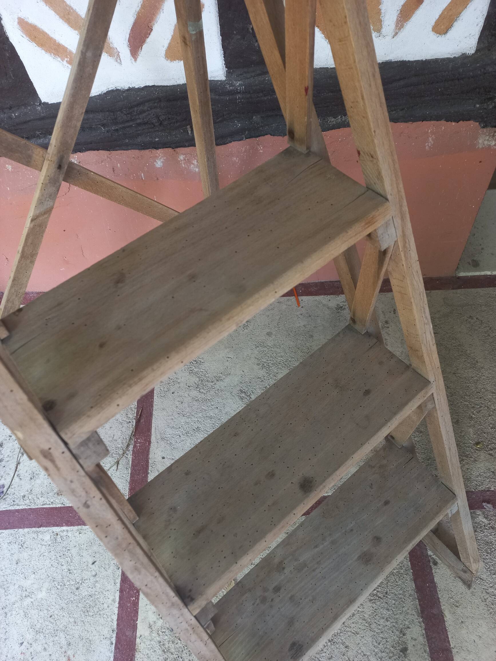 Antique painter's stepladder