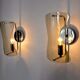 Pair of black sconces, murano glass, Italy, 1960