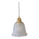 Vintage frosted glass tulip pendant light