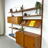 Système mural en teck par Sven Ellekaer pour Albert Hansen, années 1960