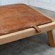 Daybed en cuir vintage et chêne 1950