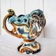 Vase Jardiniere Glass Planter from 1900 Antique Majolica Onnaing Barbonite Collection