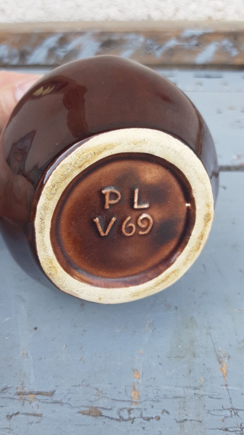 Vase en grès émaillé Poet Laval années 60