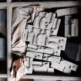 Printing cabinet 16 drawers with these lead letters