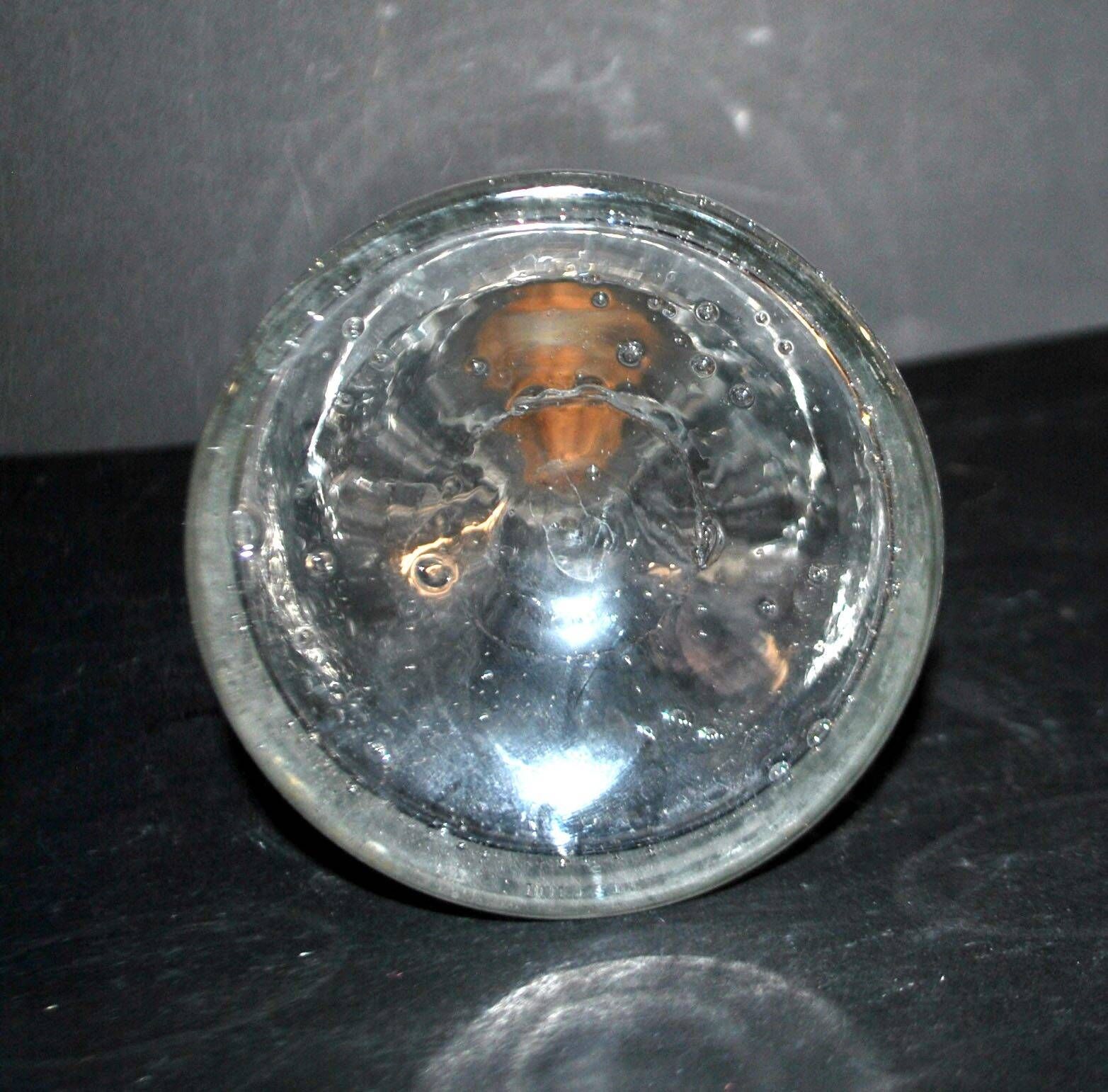 Vintage glass bubble carafe bottle from Biot H24cm