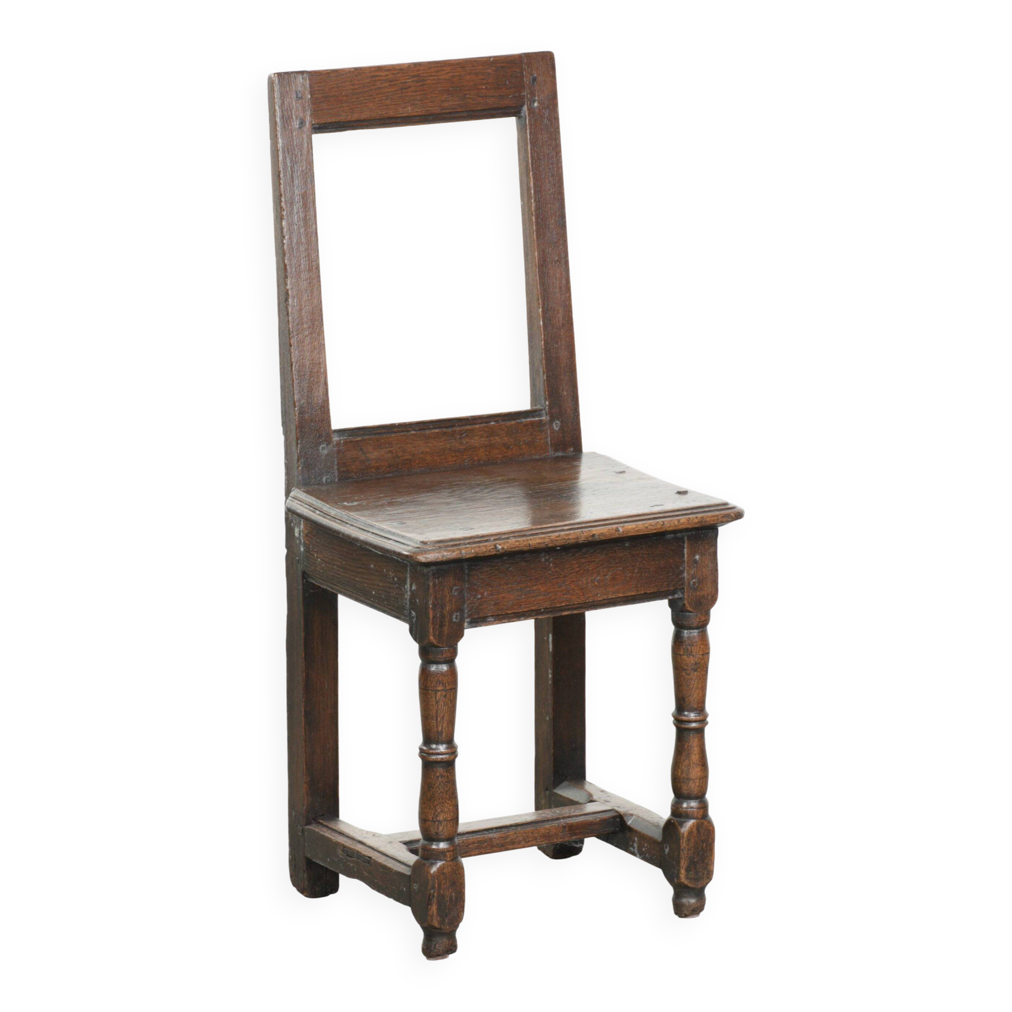 Chaise antique lorraine du XVIIIe siècle en chêne
