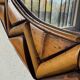 Round rattan mirror 1980