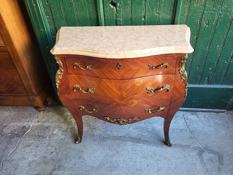 petite commode en bois de rose 3 tiroirs
