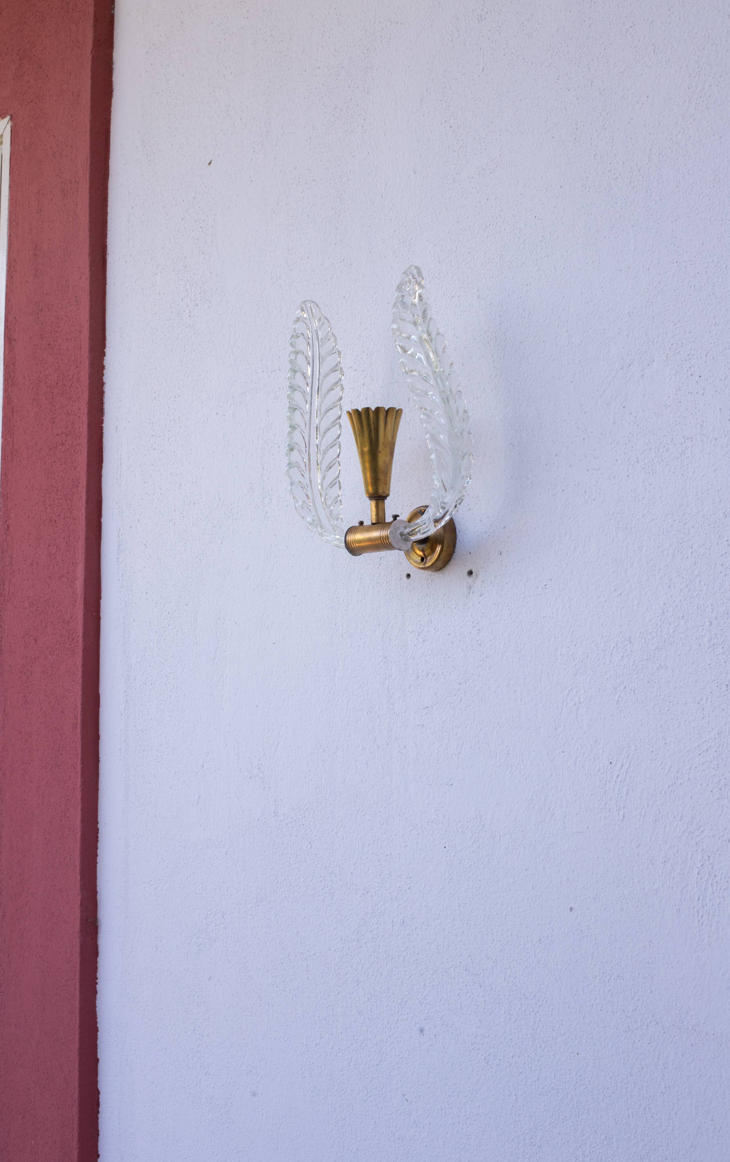 "Angel", Murano Wall light by Barovier e Toso, 1940