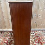1950s curtain cabinet - Functionalist design in oak