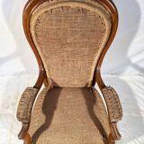 Louis Philippe 19th century Voltaire armchair ready to upholster