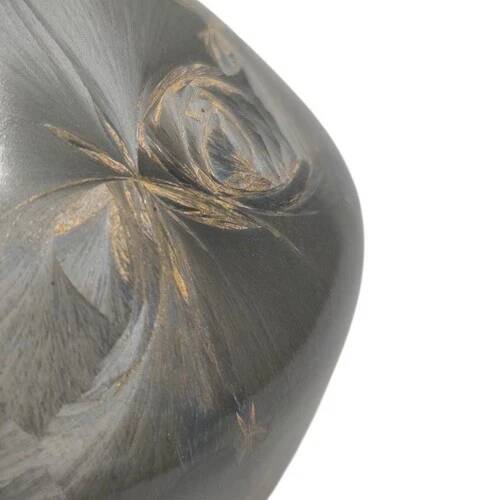Vintage ceramic vase in French signed crystal glaze 19 cm