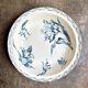 Shallow round plate Lunéville in blue ironstone, "Tulip" service.
