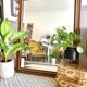 Vintage beveled wooden mirror 120x92
