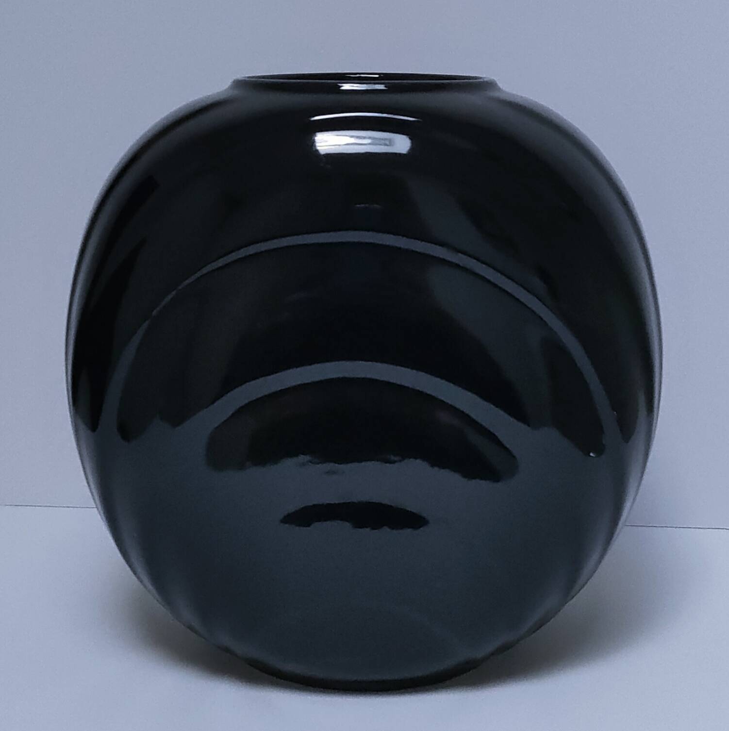 Black ceramic vase design 80 stamped