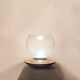 Table lamp in glass and chromed metal Italia Anni '70