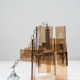 Lampes en verre orange six ampoules