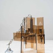 Lampes en verre orange six ampoules