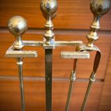 Brass fireplace set
