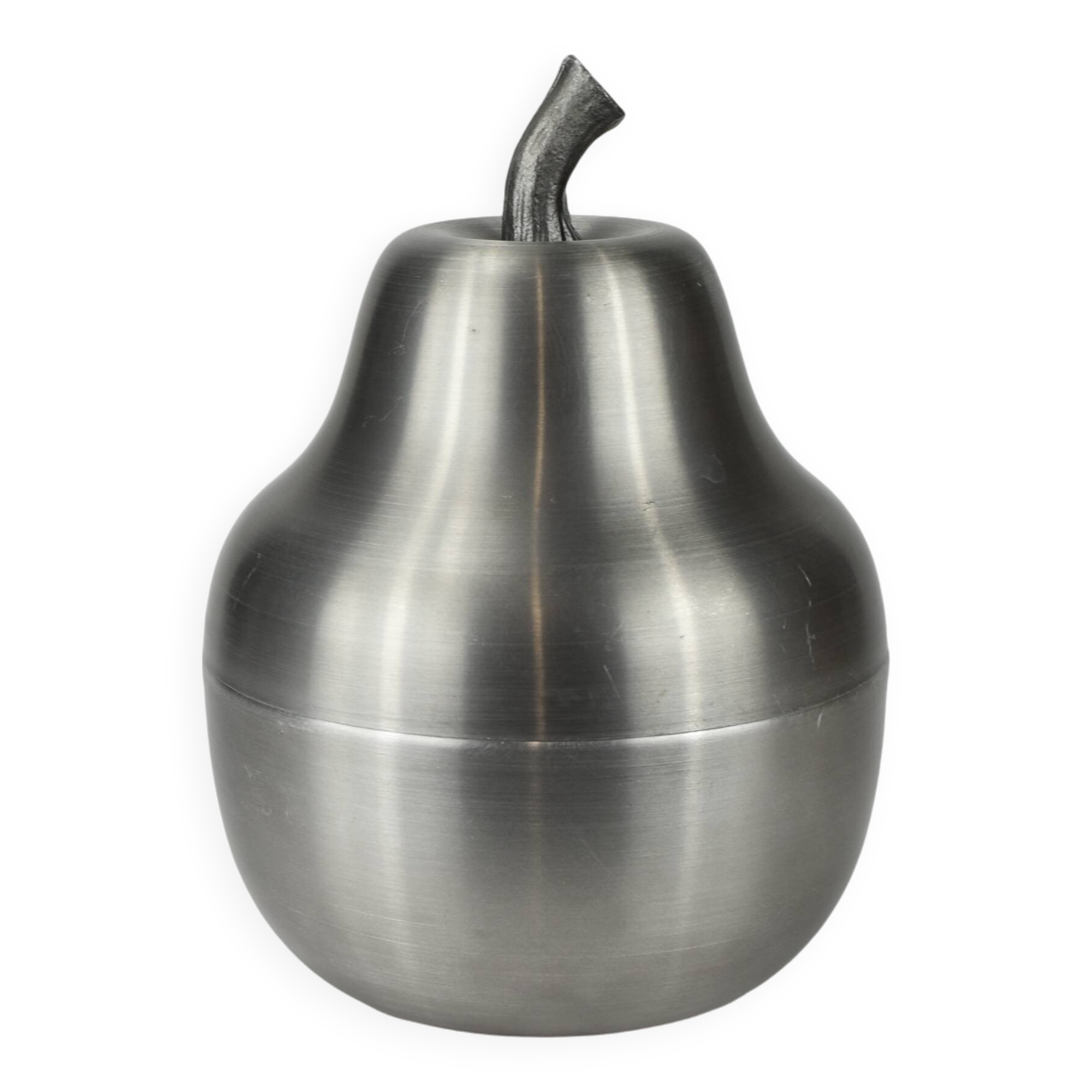 Pear-shaped ice bucket.